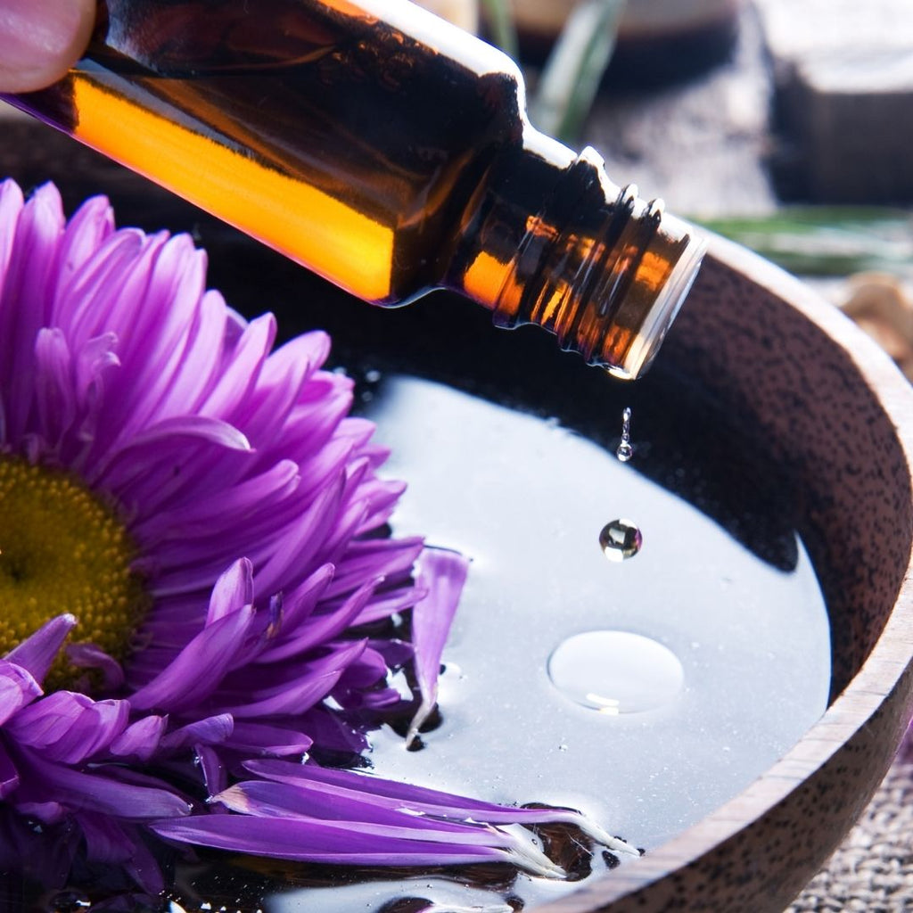 essential oil and flower perfino feature