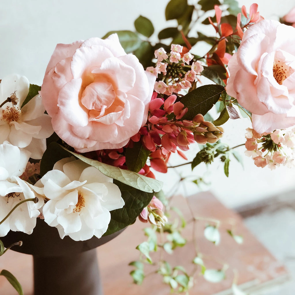 flowers promoting natural essential oils