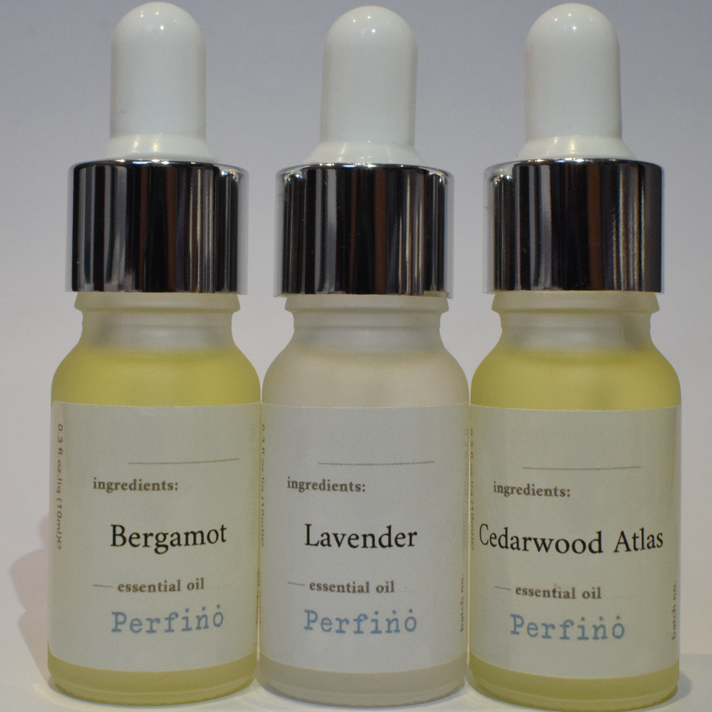 bergamot lavender and cedarwood atlas essential oils